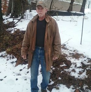 Men's heavy leather coat